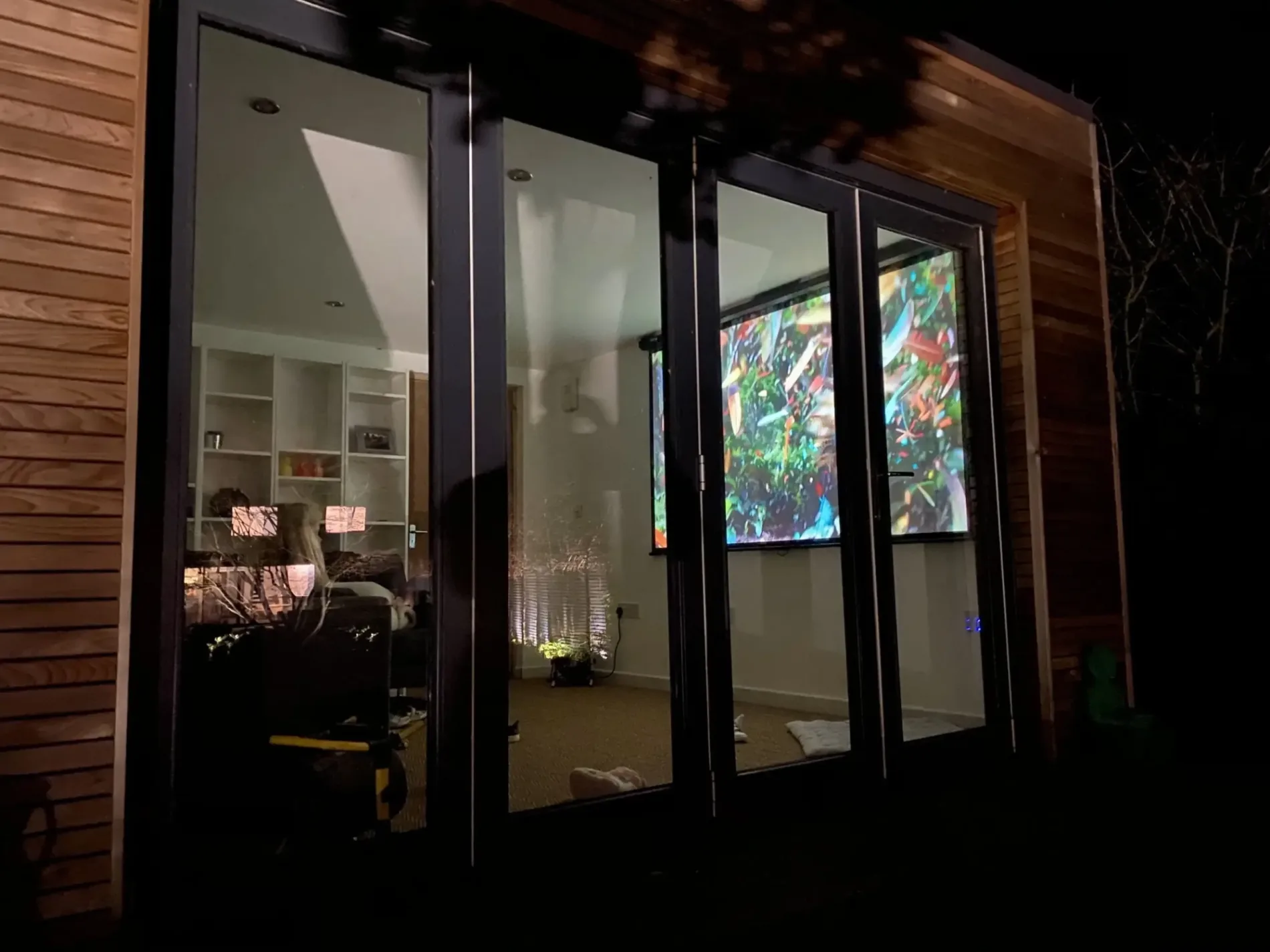 4 panel door on building exterior