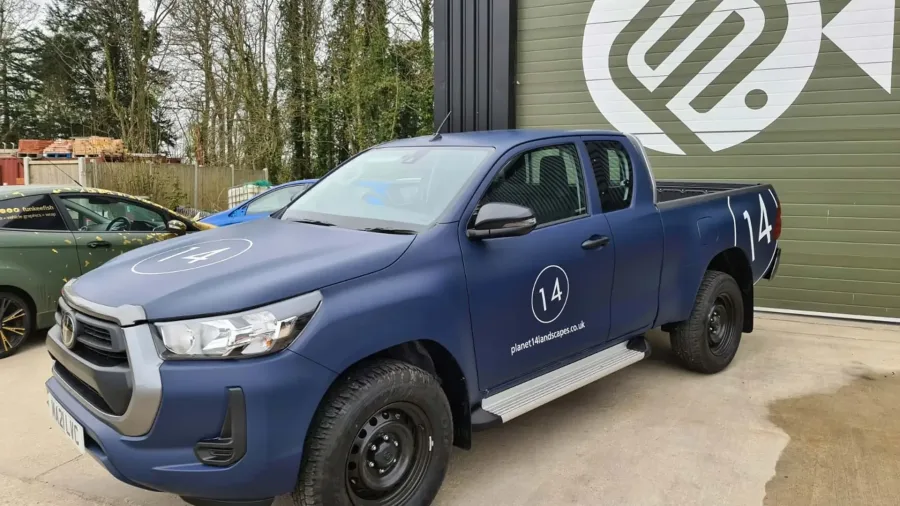 planet 14 wrapped truck