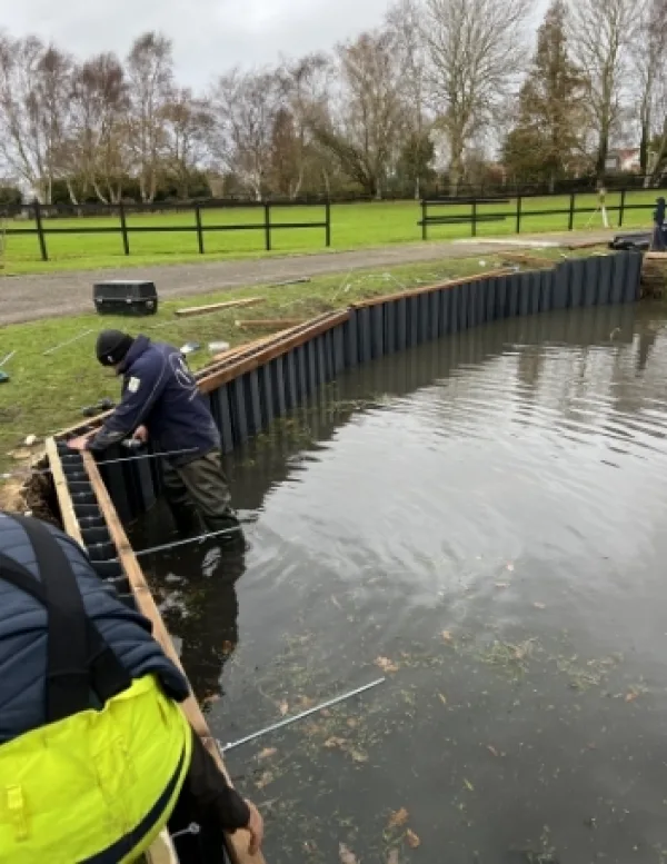 Planet 14 landscape with pond in progress